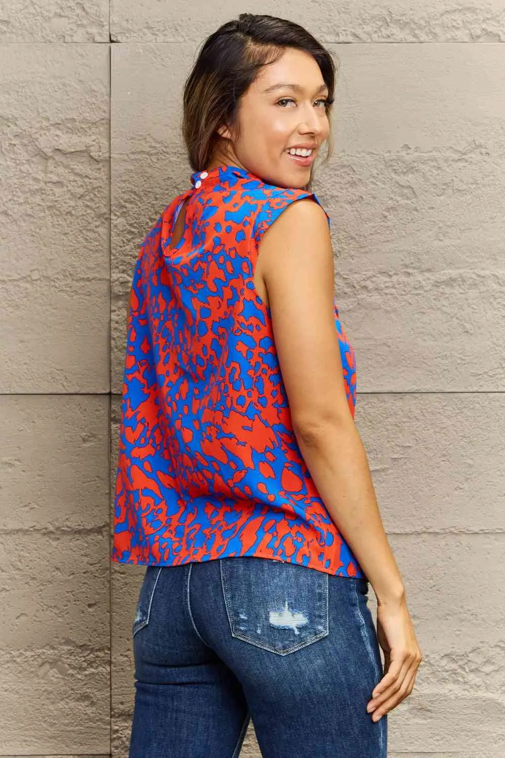 🌸 Printed Round Neck Tank Top 🌸