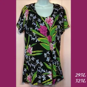 293L - 323L , Sleeved bias cut top long