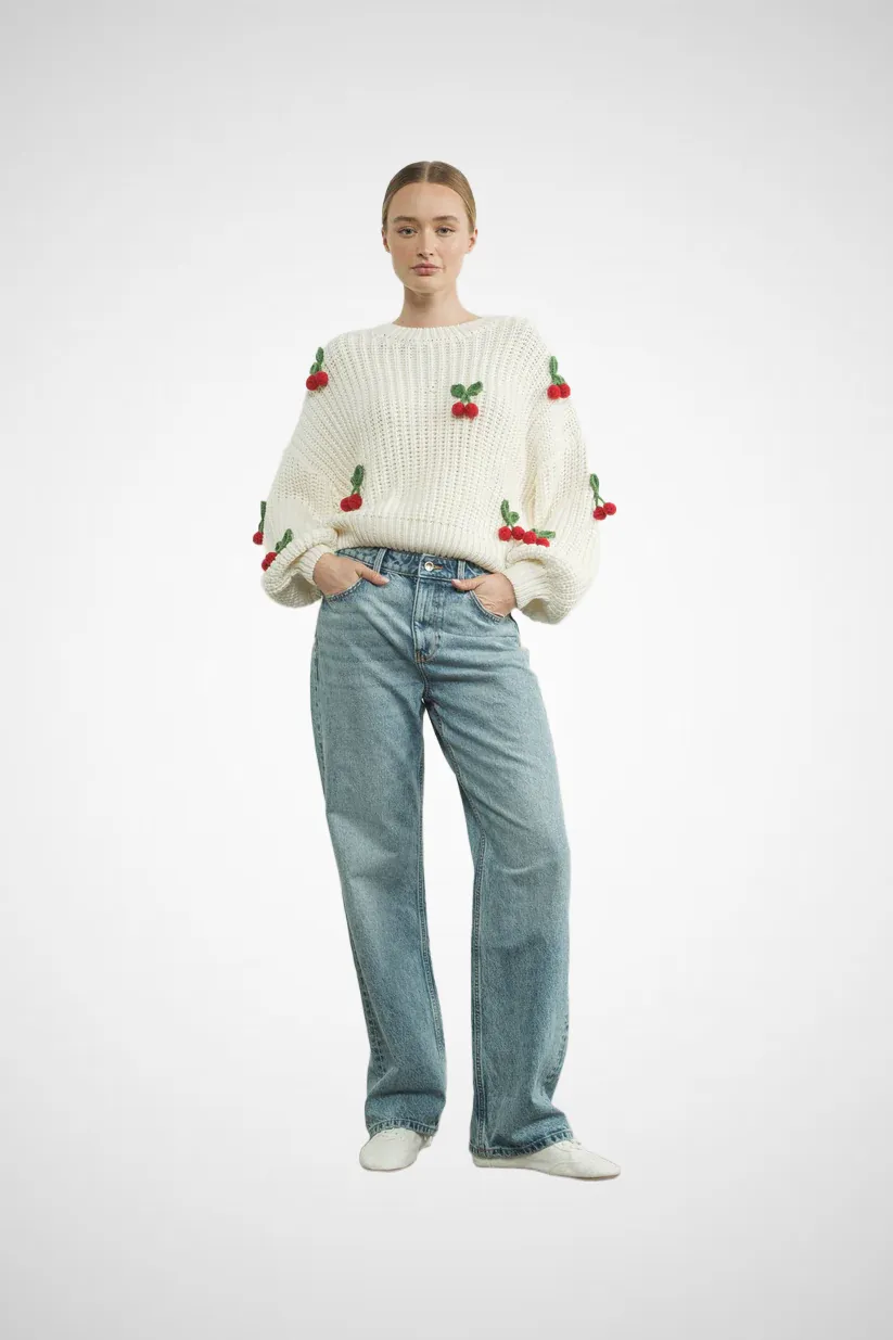 3D Cherry Sweater