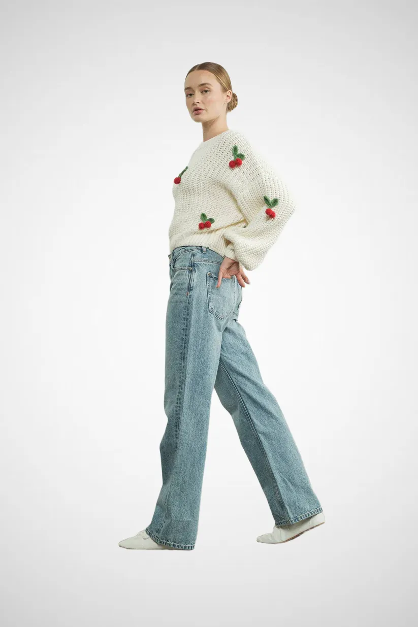 3D Cherry Sweater