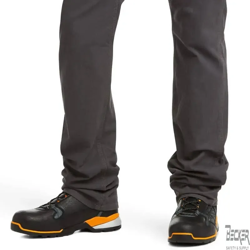 ARIAT - Rebar M4 Relaxed DuraStretch Made Tough Stackable Straight Leg Pant, Grey