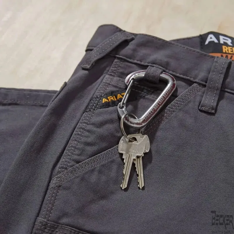 ARIAT - Rebar M4 Relaxed DuraStretch Made Tough Stackable Straight Leg Pant, Grey
