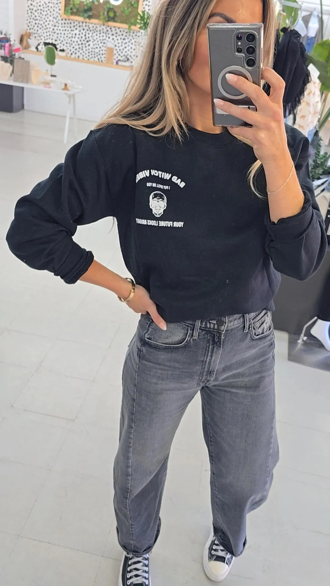 Bad Witch Vibes Graphic Sweatshirt