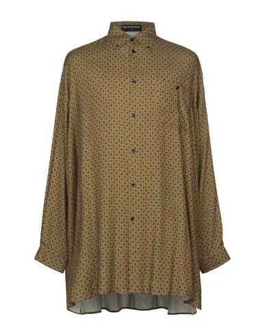 Balenciaga Man Shirt Military green 16 inches-neck