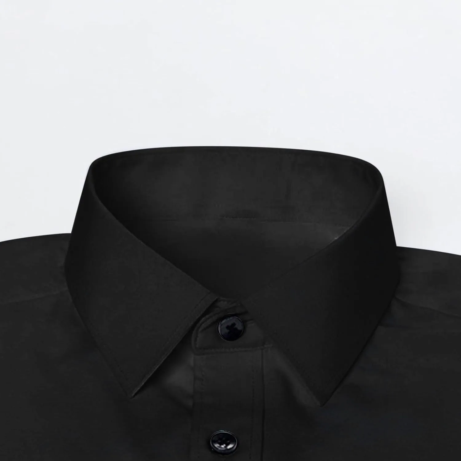 Cambkatl Men's Slim Fit Dress Shirts Stretch Long Sleeve Classic Solid Business Casual Button Down Shirts