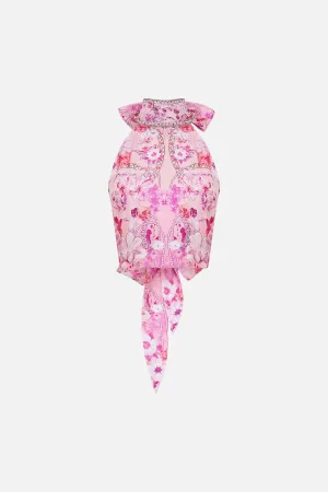 CAMILLA | BOTANICAL NOVELLA HALTER TIE BACK TOP