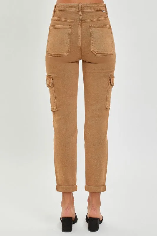 Cargo Rollup Slim Straight Jeans'