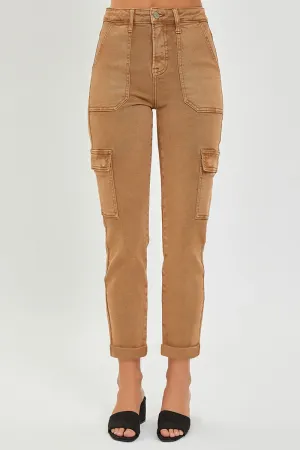Cargo Rollup Slim Straight Jeans'