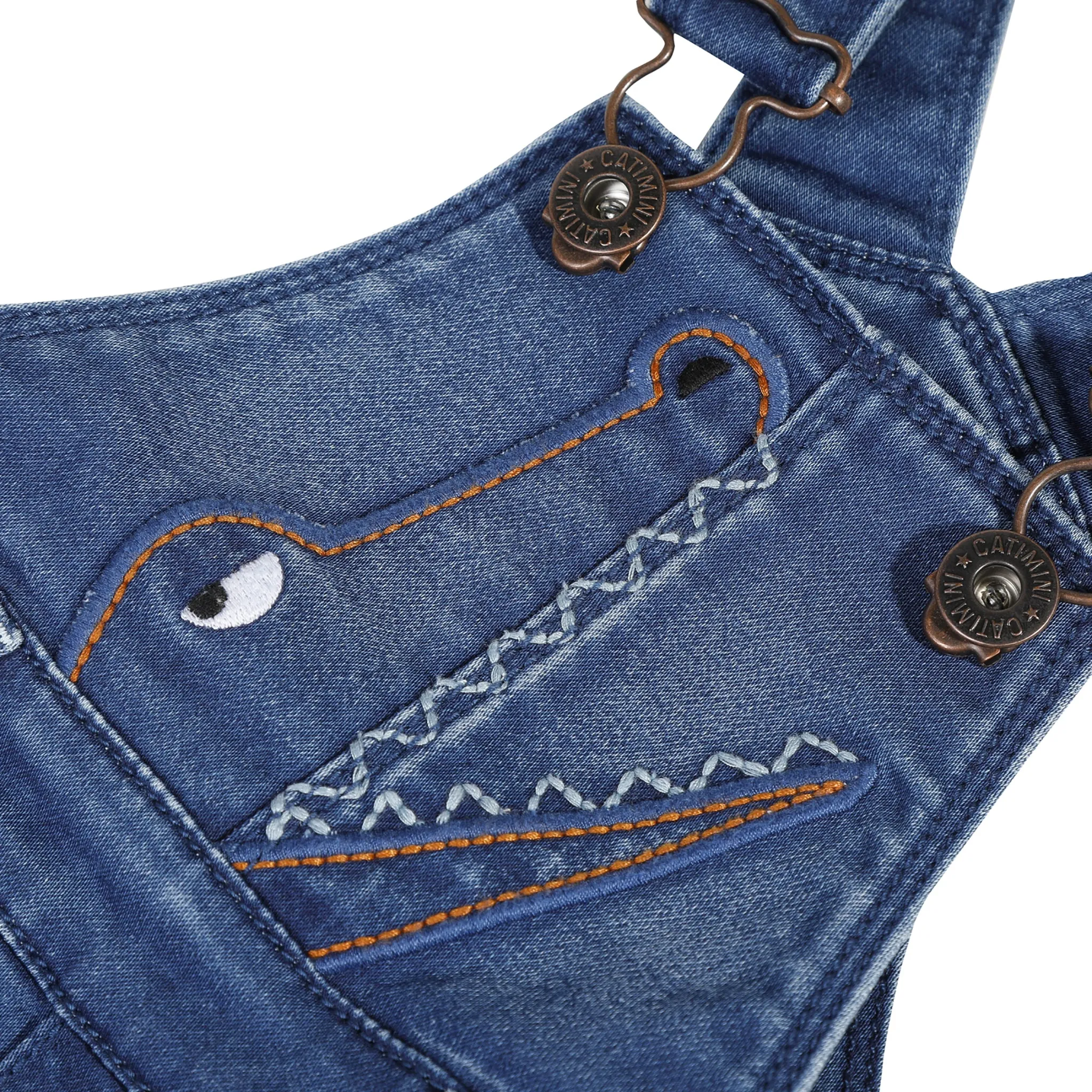 CATIMINI Denim short overalls