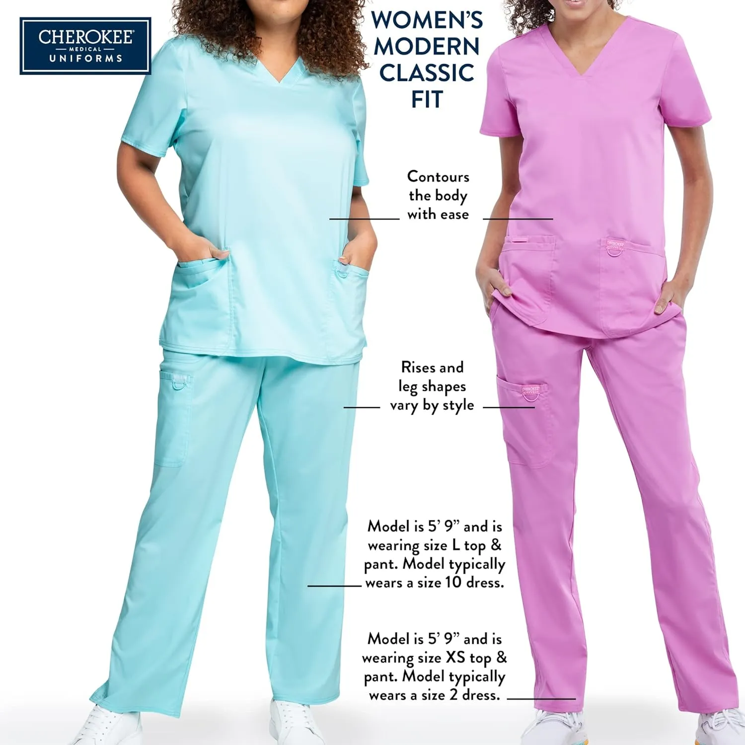 Cherokee Women's Scrub Vest Coat Modern Vest with Button Front & 2 Pockets- 1602