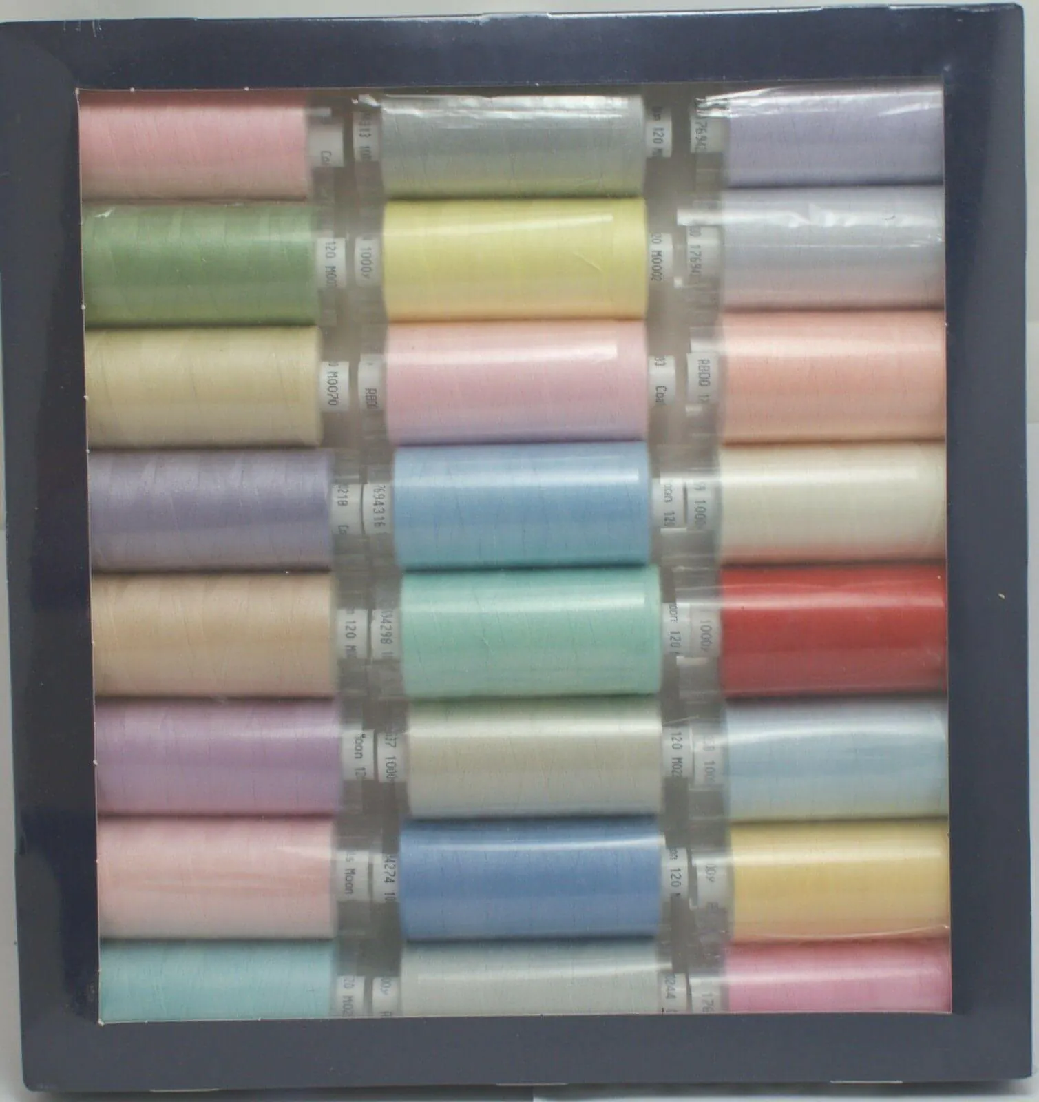 Coats Moon Thread - 24 x Extra large reels - Ideal for Sewing, Overlocking and Quilting - Light / Pastels set
