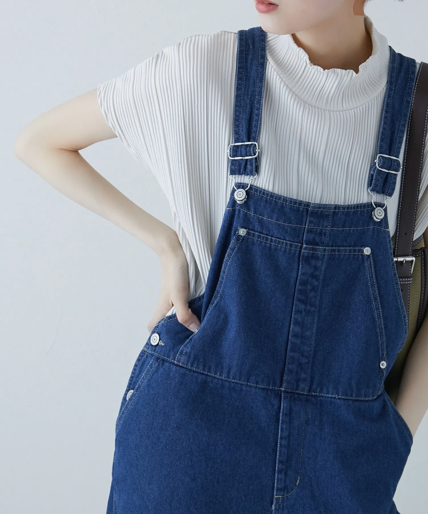 Denim loose over-all