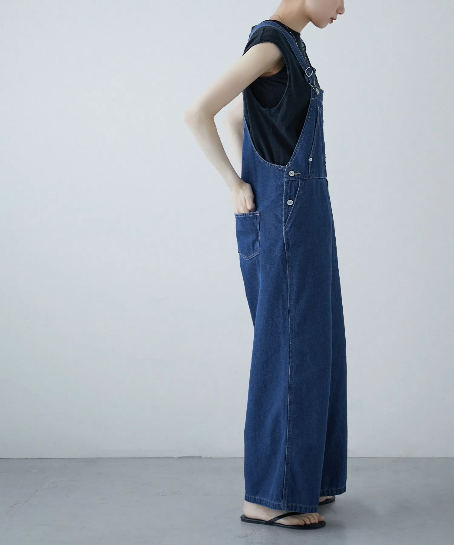 Denim loose over-all