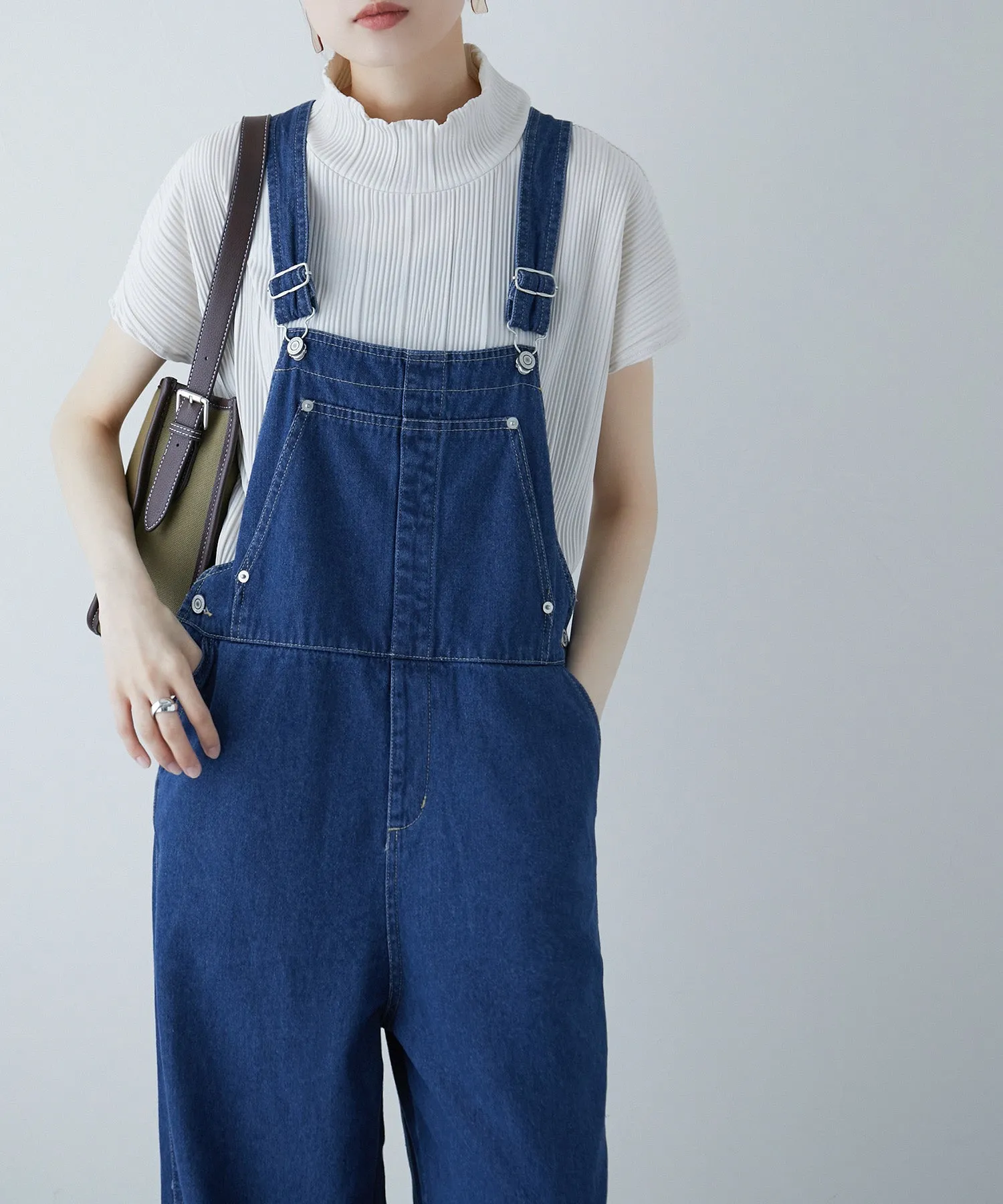 Denim loose over-all