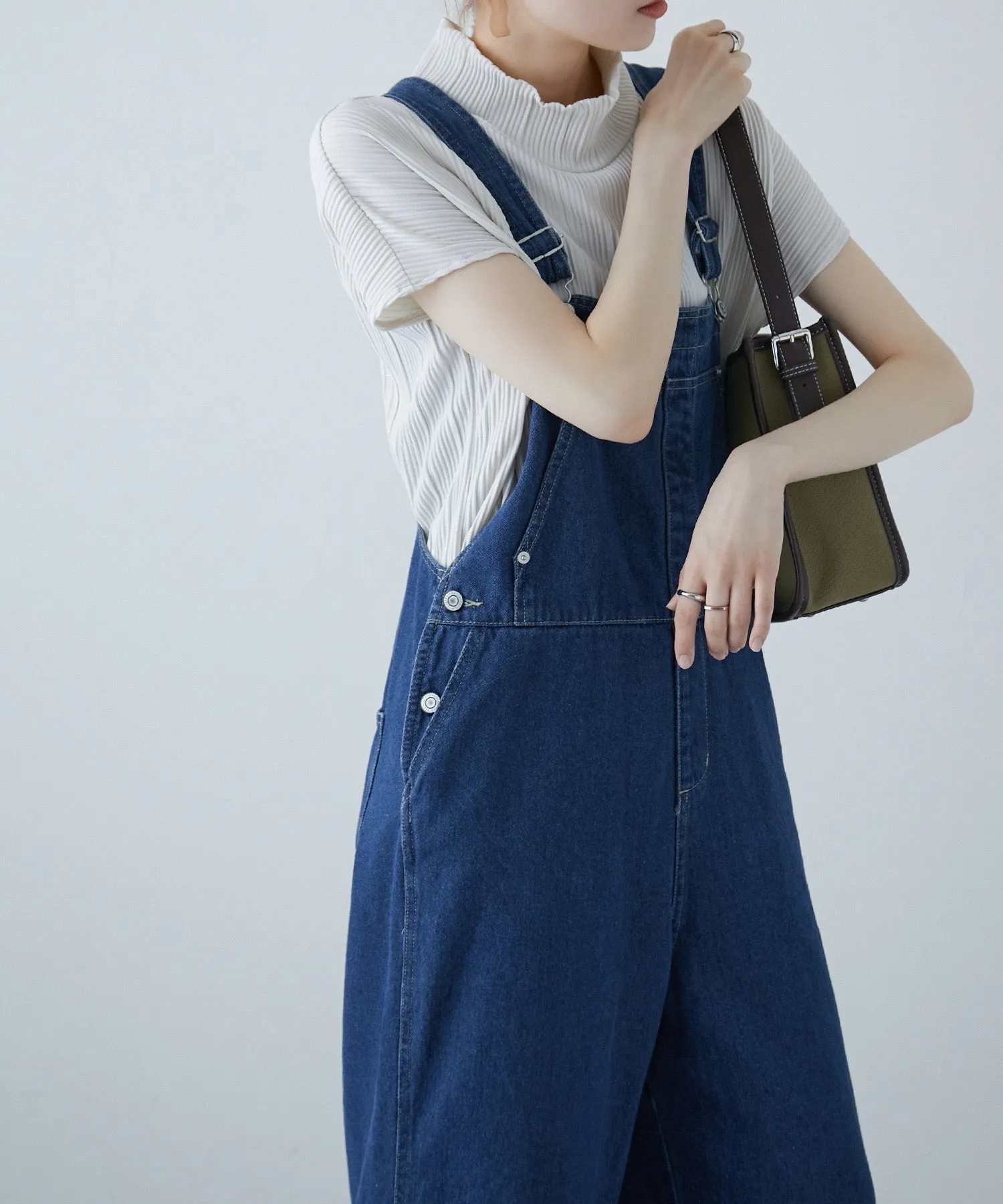 Denim loose over-all