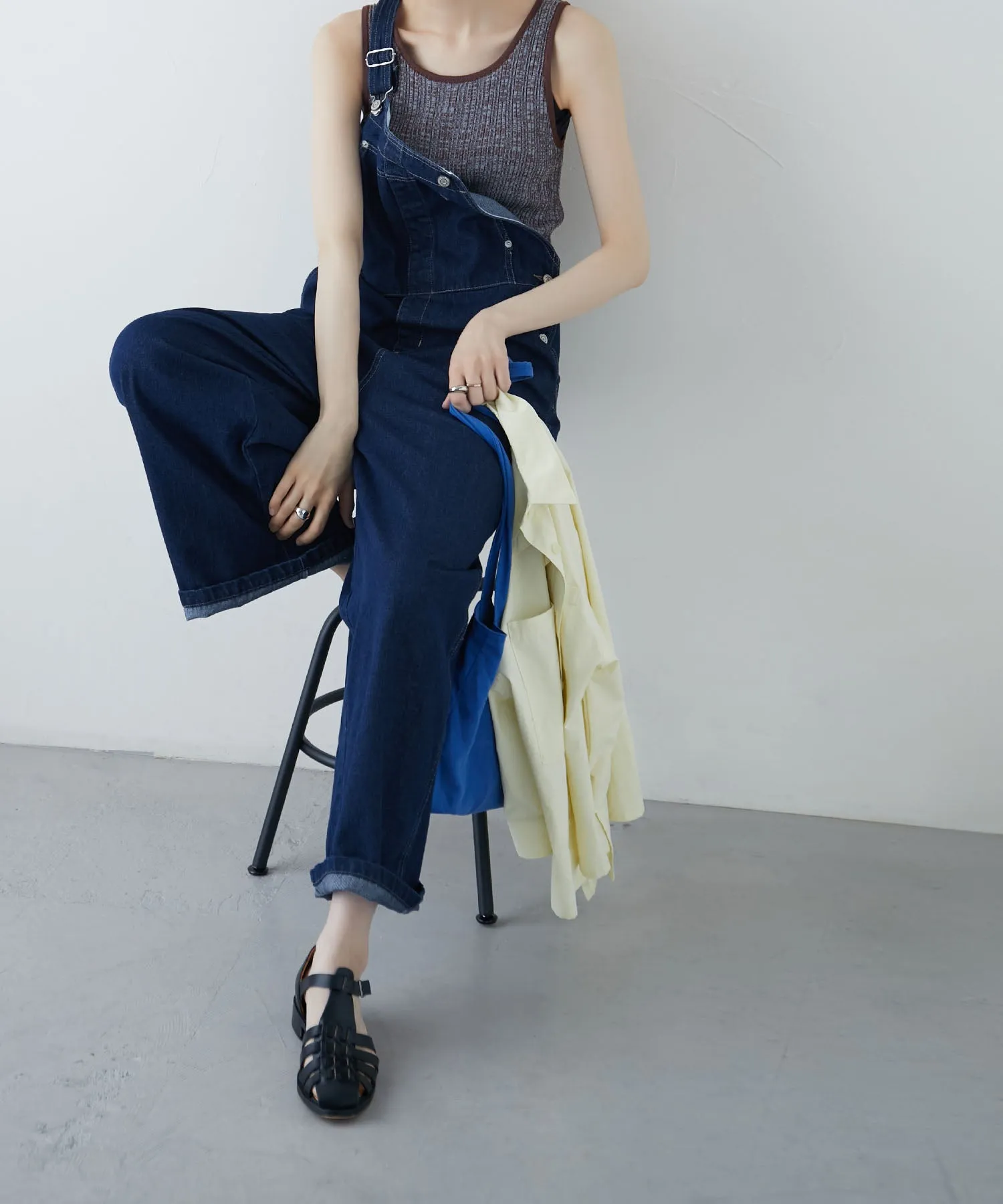 Denim loose over-all