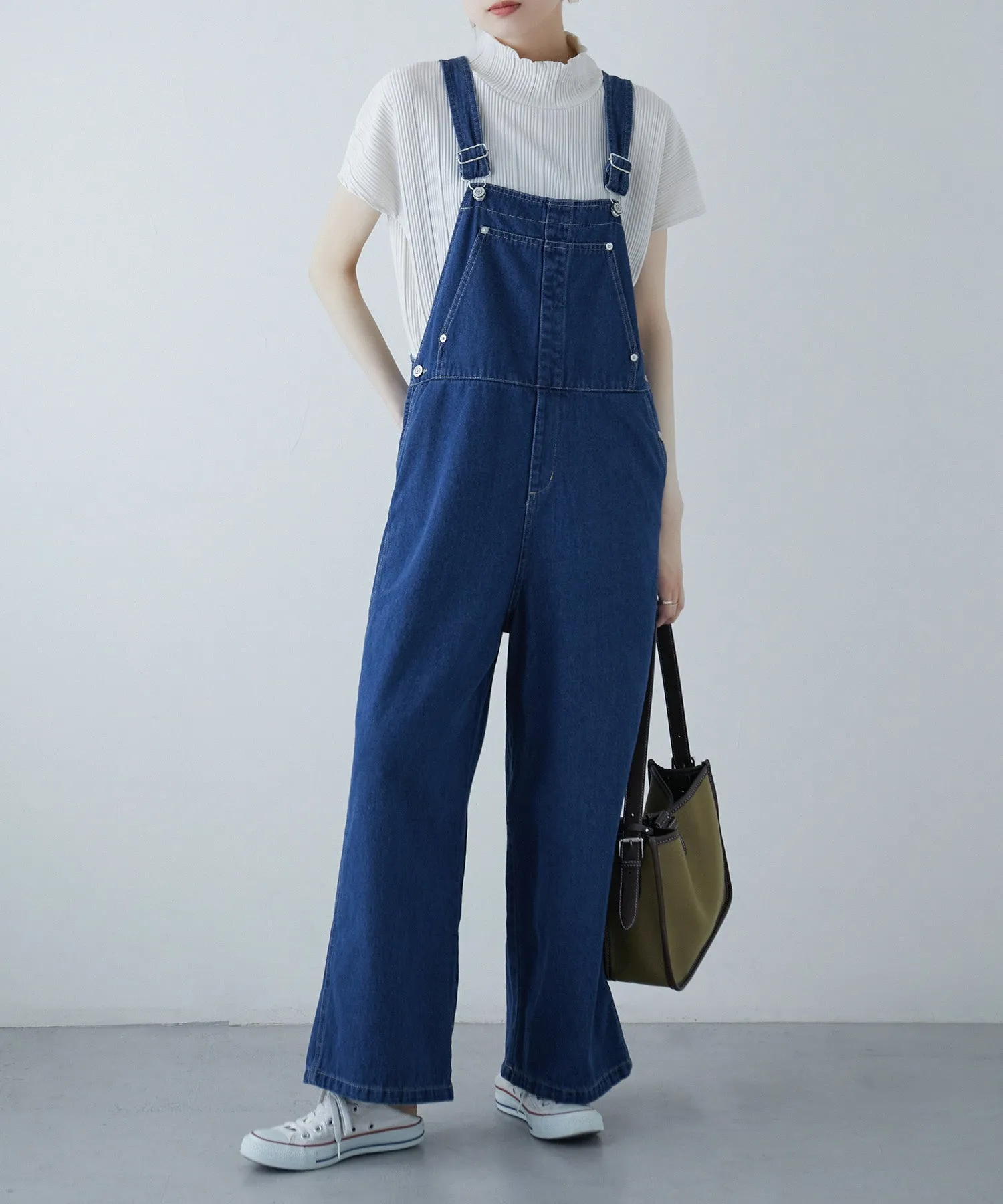 Denim loose over-all