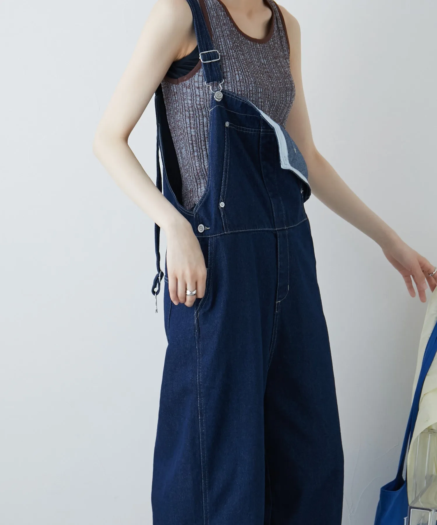 Denim loose over-all