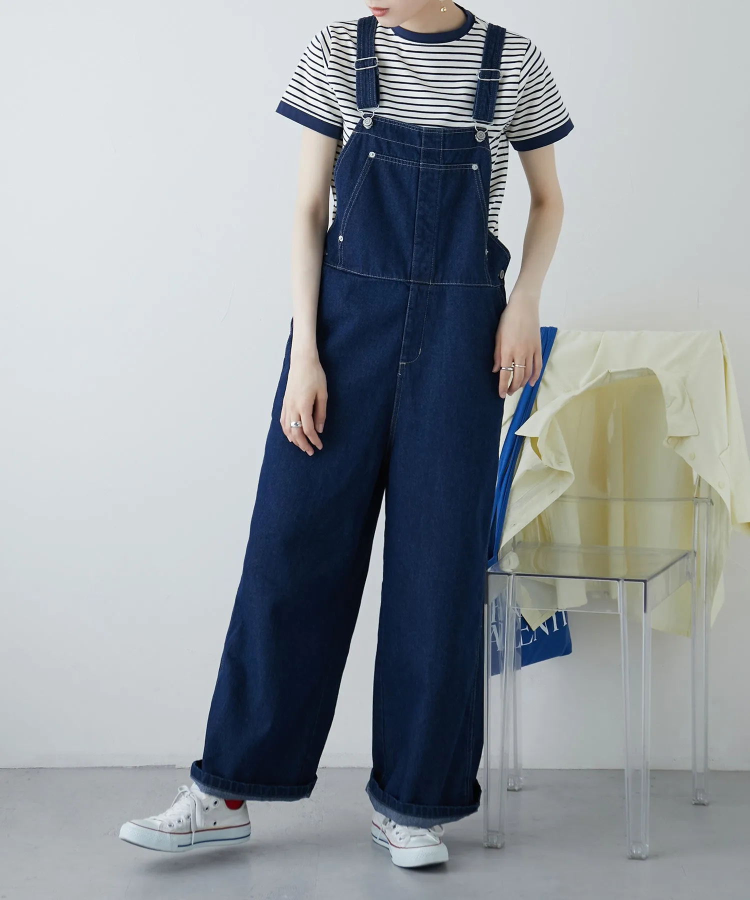 Denim loose over-all