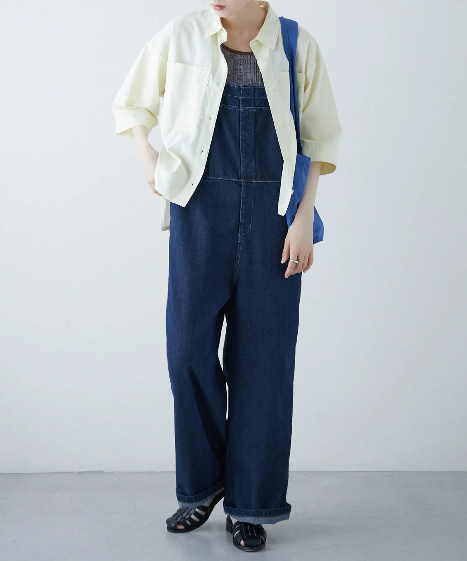 Denim loose over-all