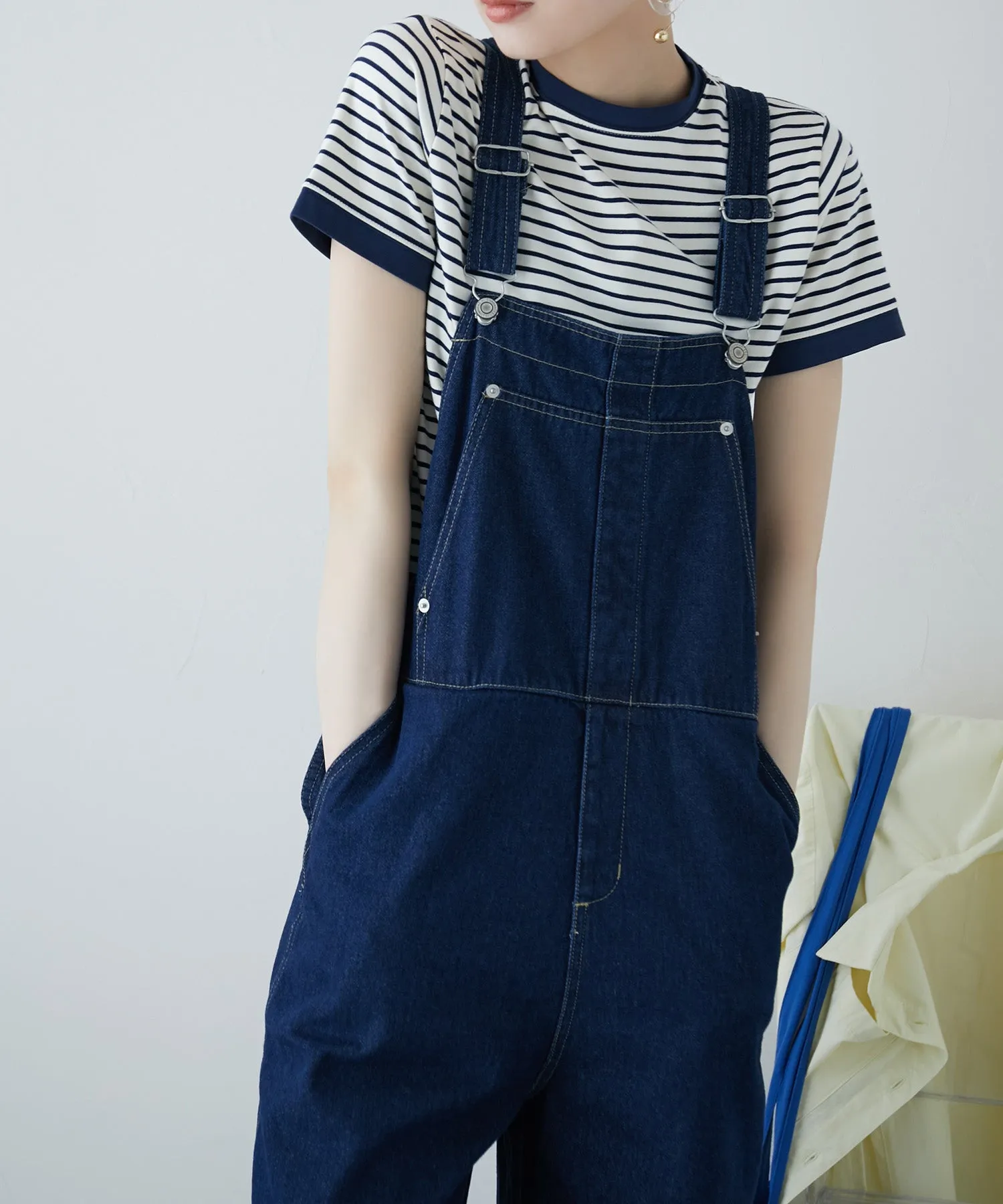 Denim loose over-all