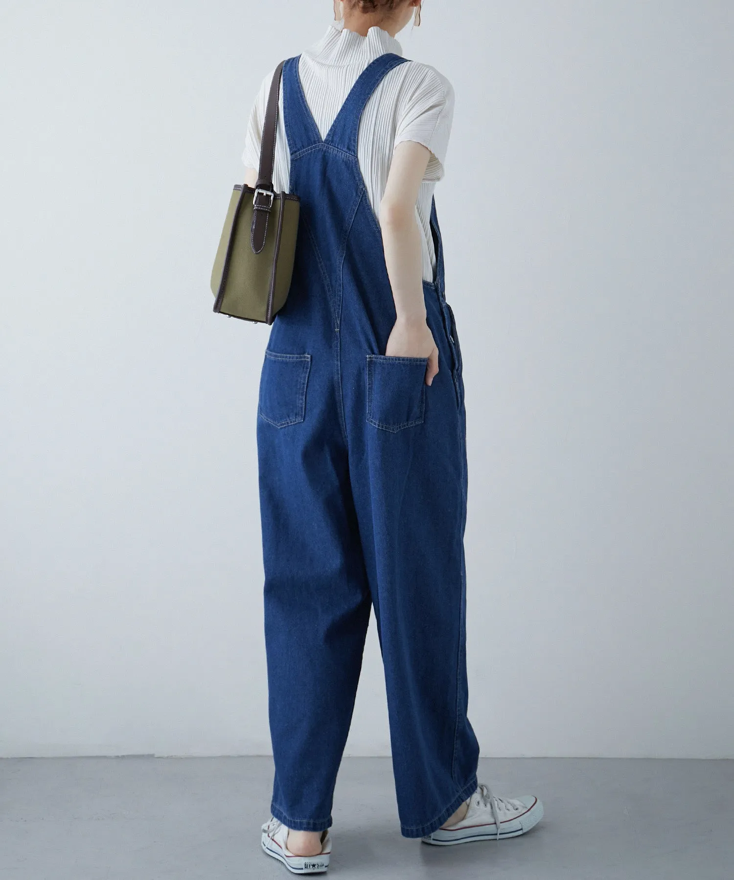 Denim loose over-all