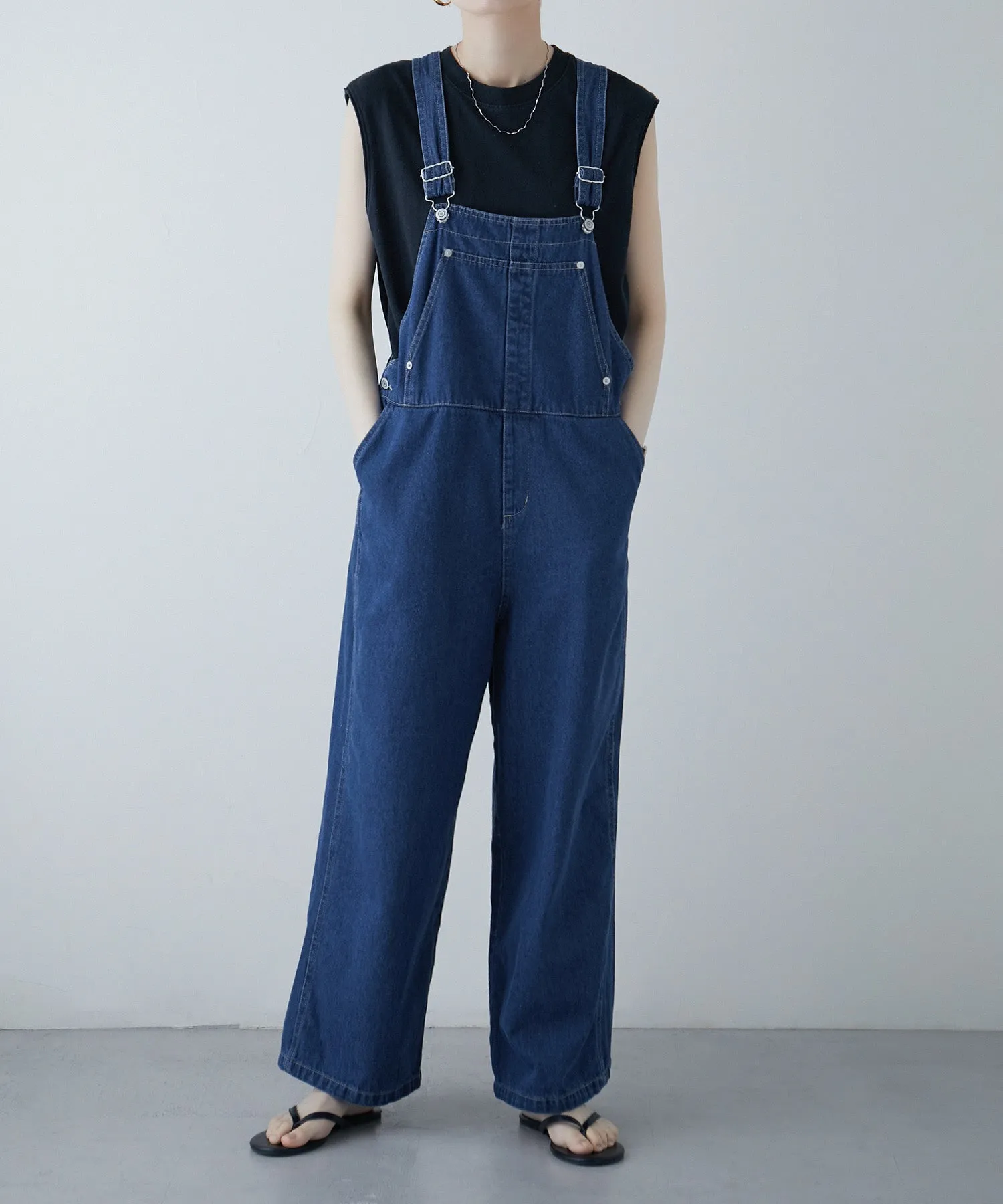 Denim loose over-all