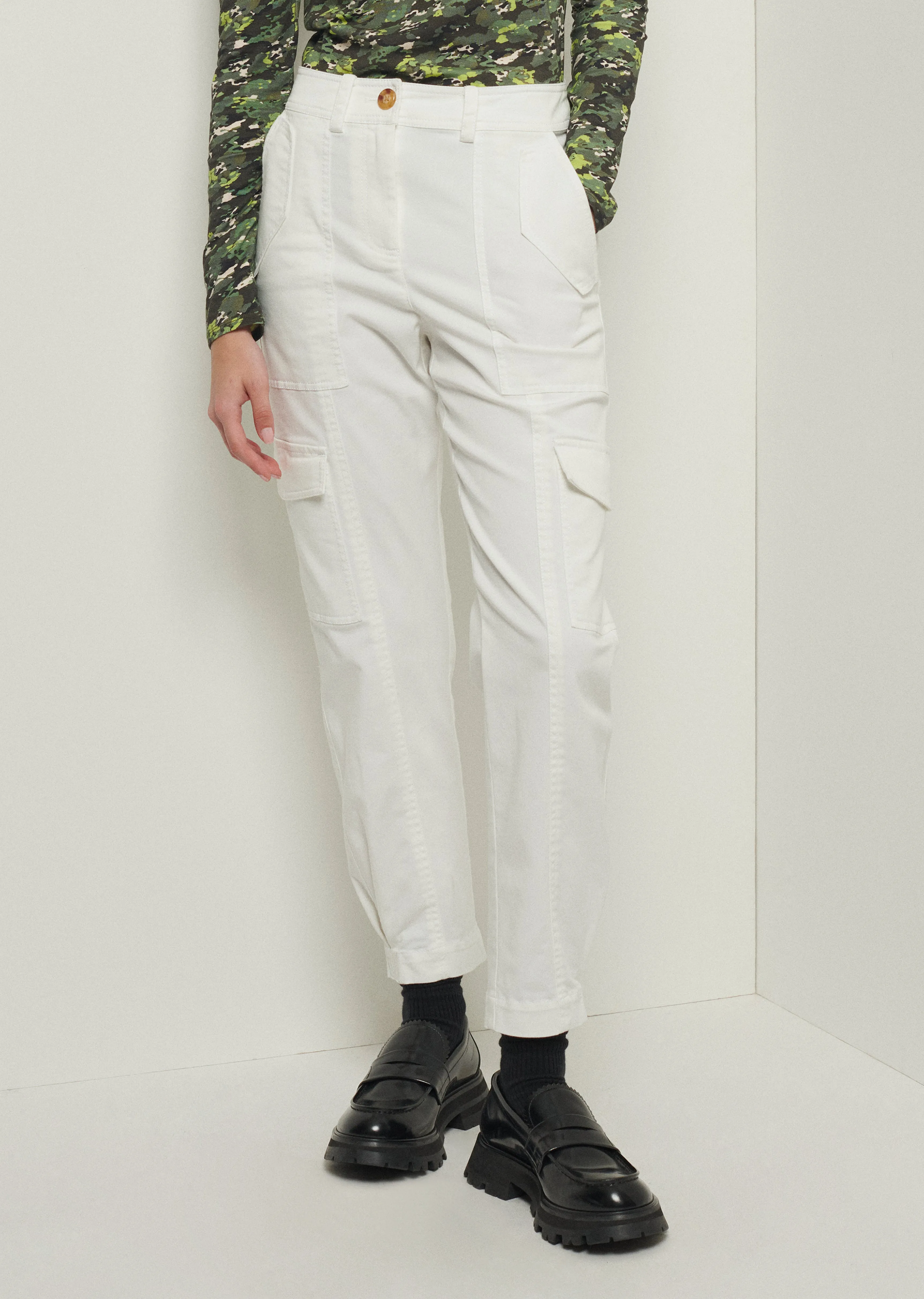 Elian Utility Pants - Washed White