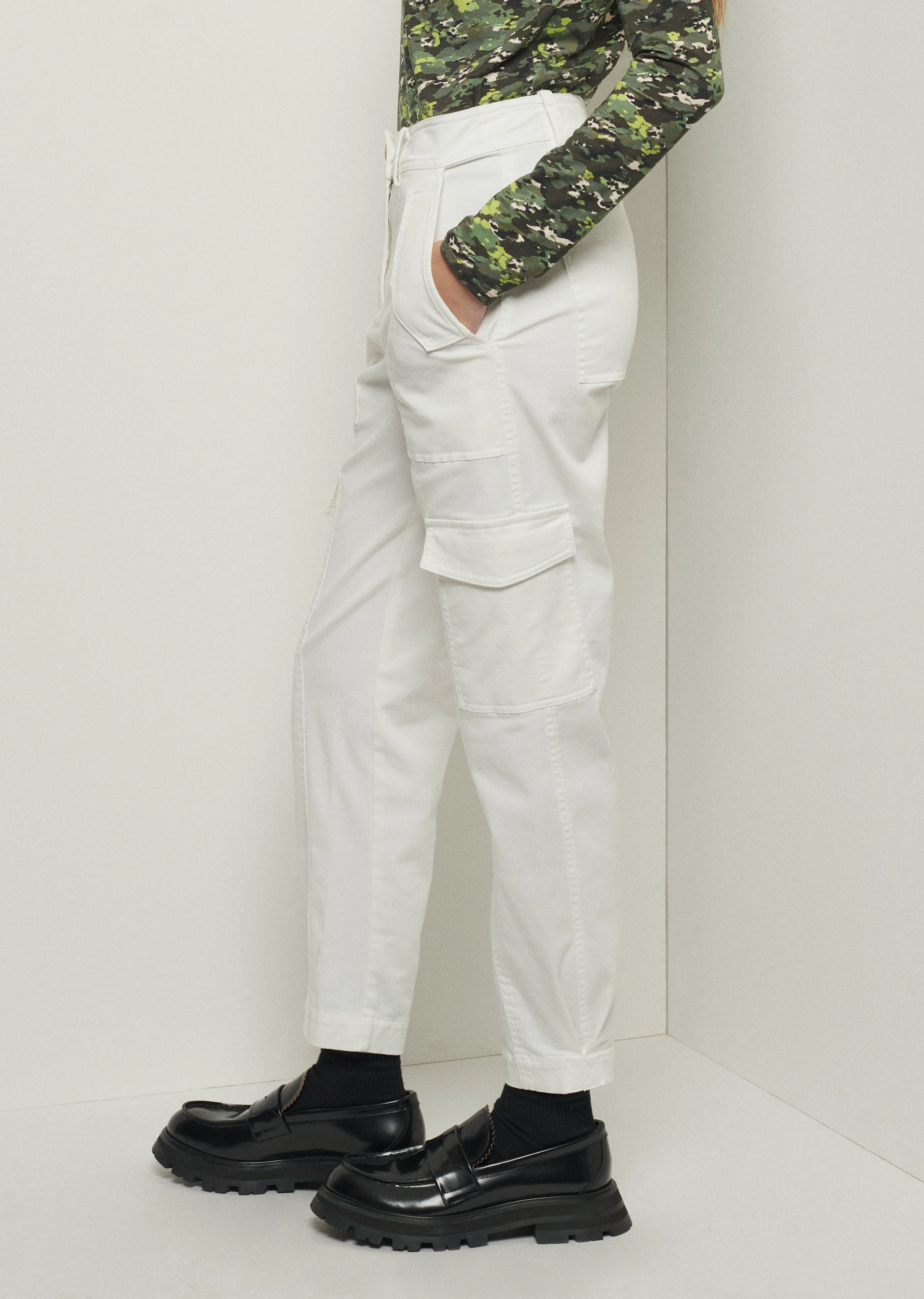 Elian Utility Pants - Washed White
