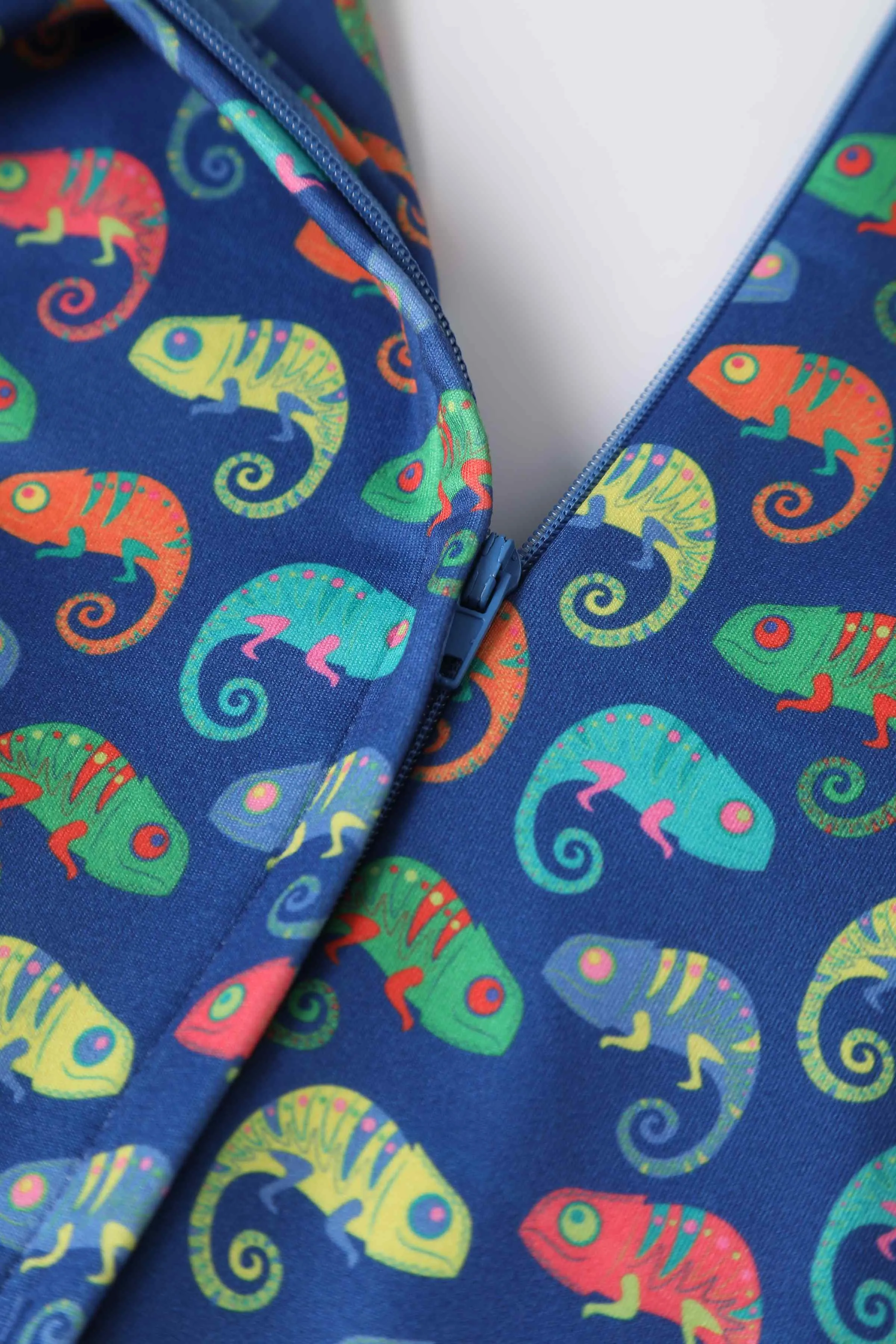 Esther Colourful Chameleon Jumpsuit In Blue