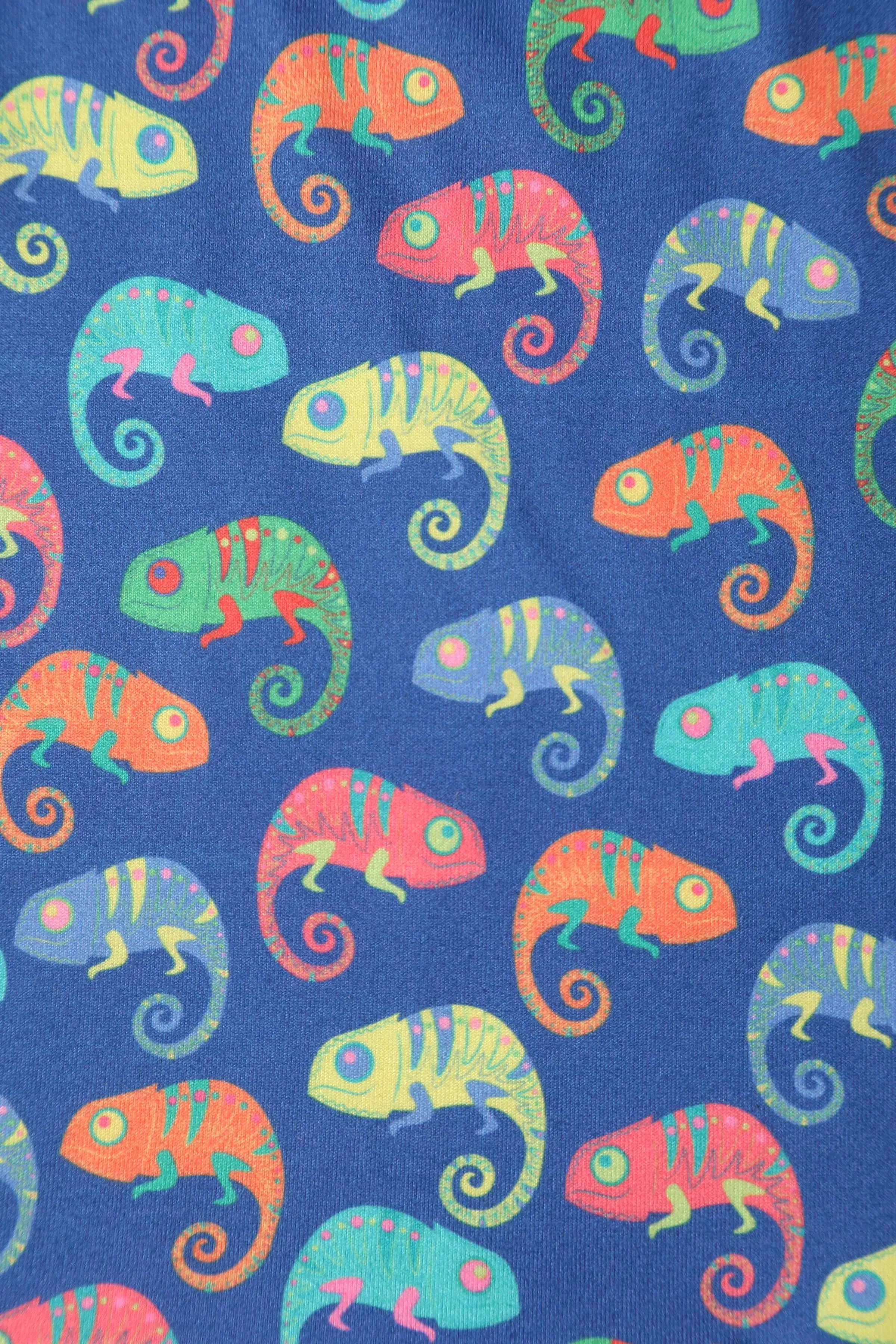 Esther Colourful Chameleon Jumpsuit In Blue