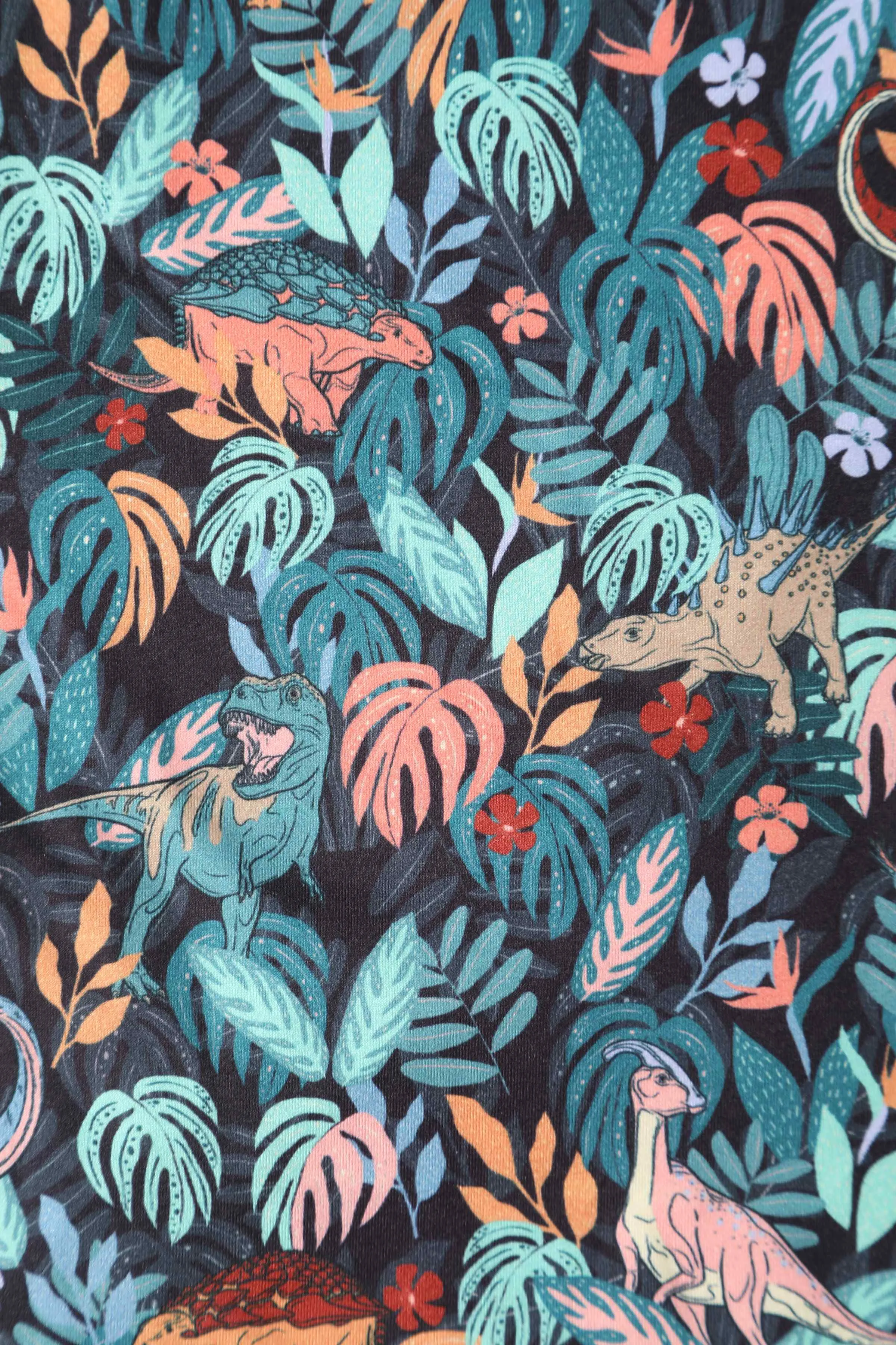Esther Colourful Dinosaur Jumpsuit In Green