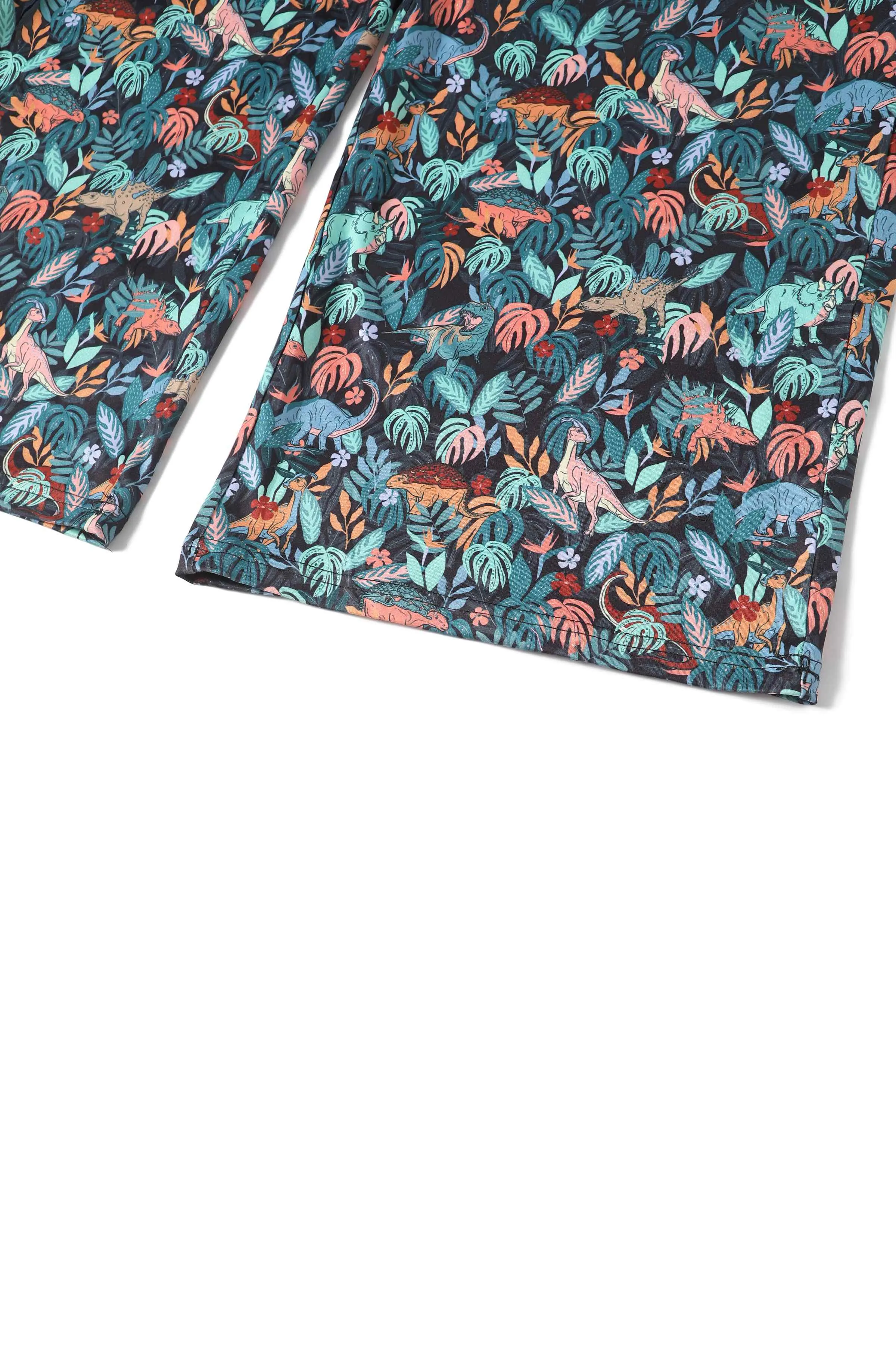 Esther Colourful Dinosaur Jumpsuit In Green