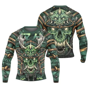 Evil Japanese Samurai Long Sleeve Rash Guard