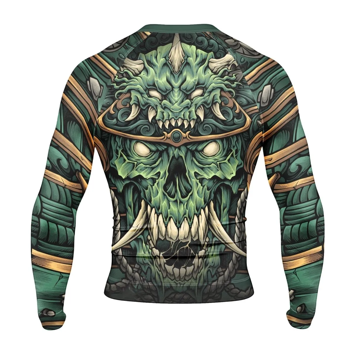 Evil Japanese Samurai Long Sleeve Rash Guard