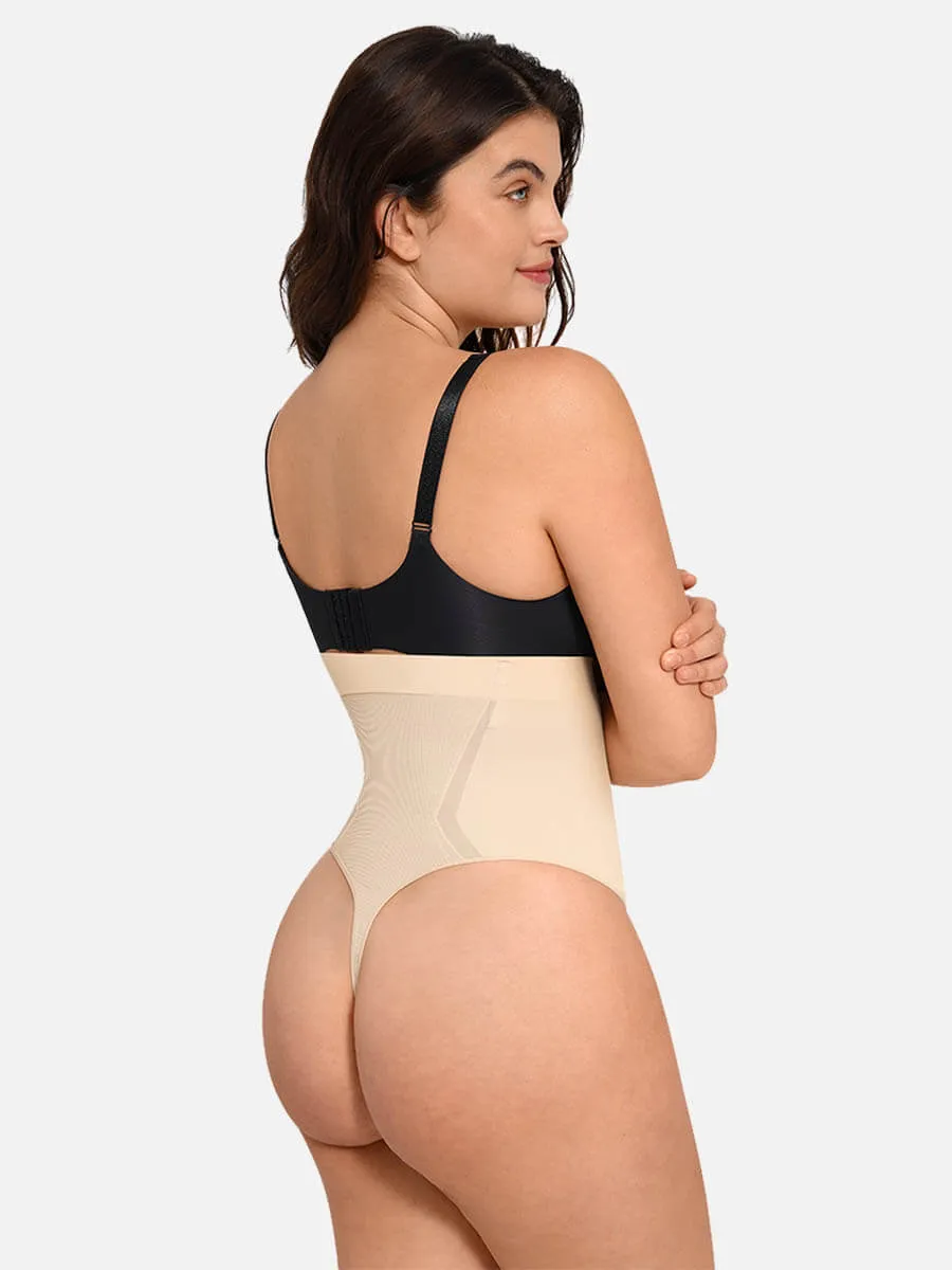 Feelingirl High Waisted Tummy Control Seamless Thong Shaper
