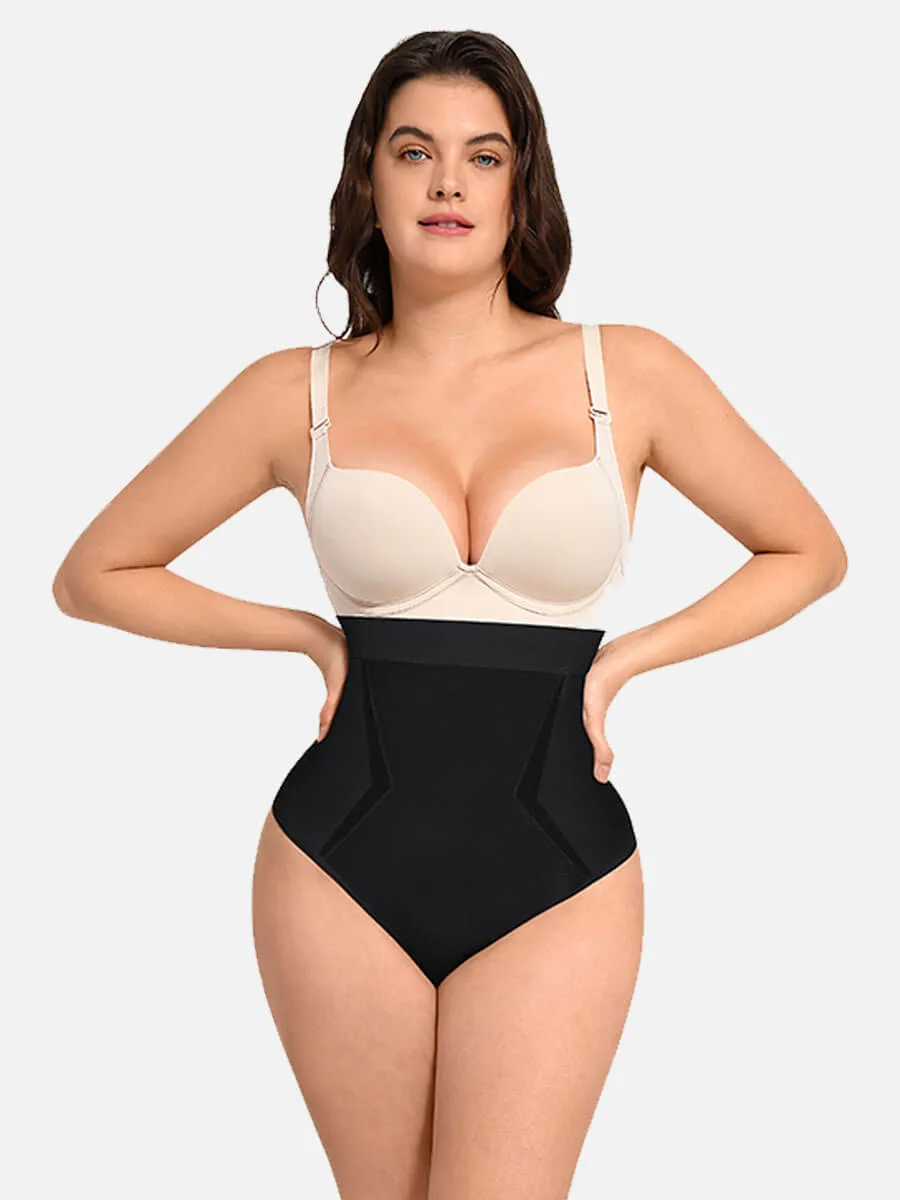 Feelingirl High Waisted Tummy Control Seamless Thong Shaper