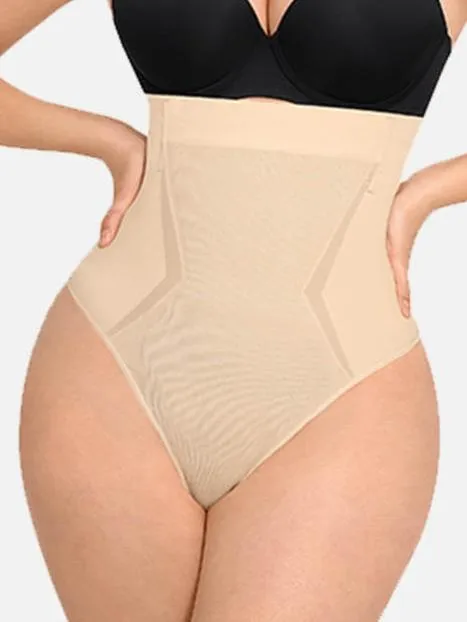 Feelingirl High Waisted Tummy Control Seamless Thong Shaper