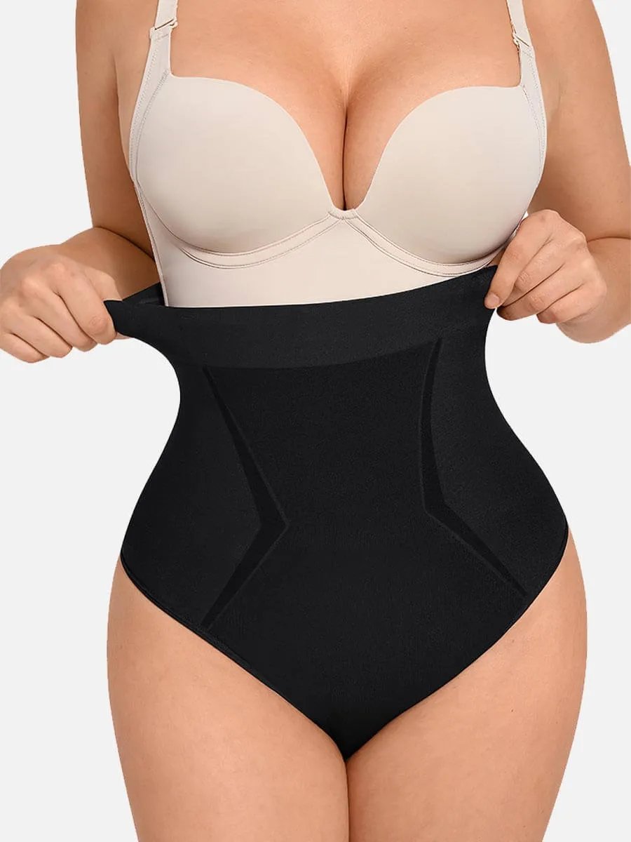 Feelingirl High Waisted Tummy Control Seamless Thong Shaper