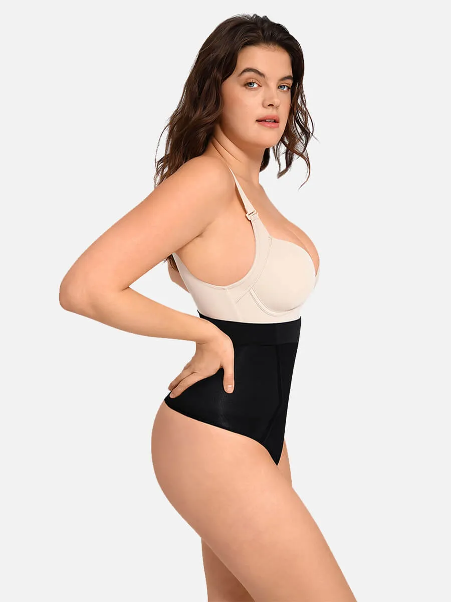 Feelingirl High Waisted Tummy Control Seamless Thong Shaper