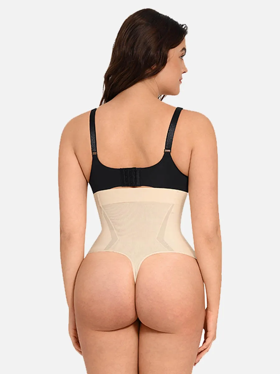 Feelingirl High Waisted Tummy Control Seamless Thong Shaper