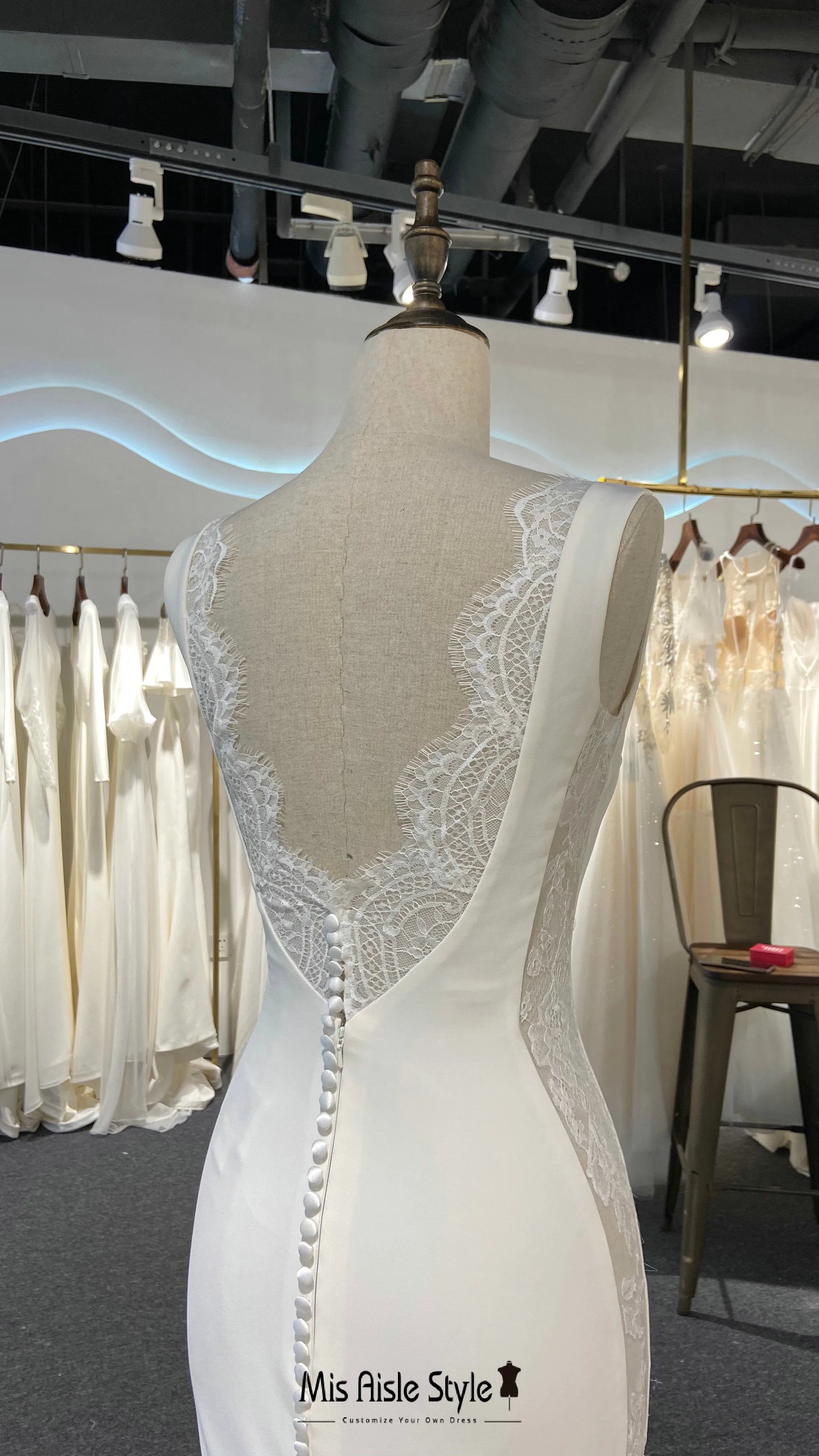 Fit and Flare Boat Neckline Wedding Dress