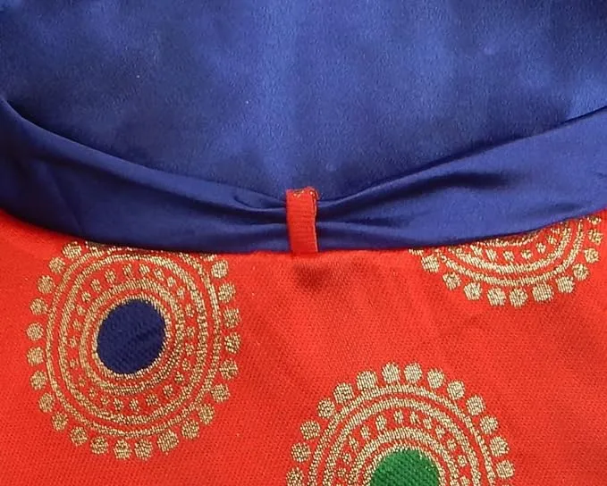 Girls Embroidered Fit and Flare Ethnic Dress