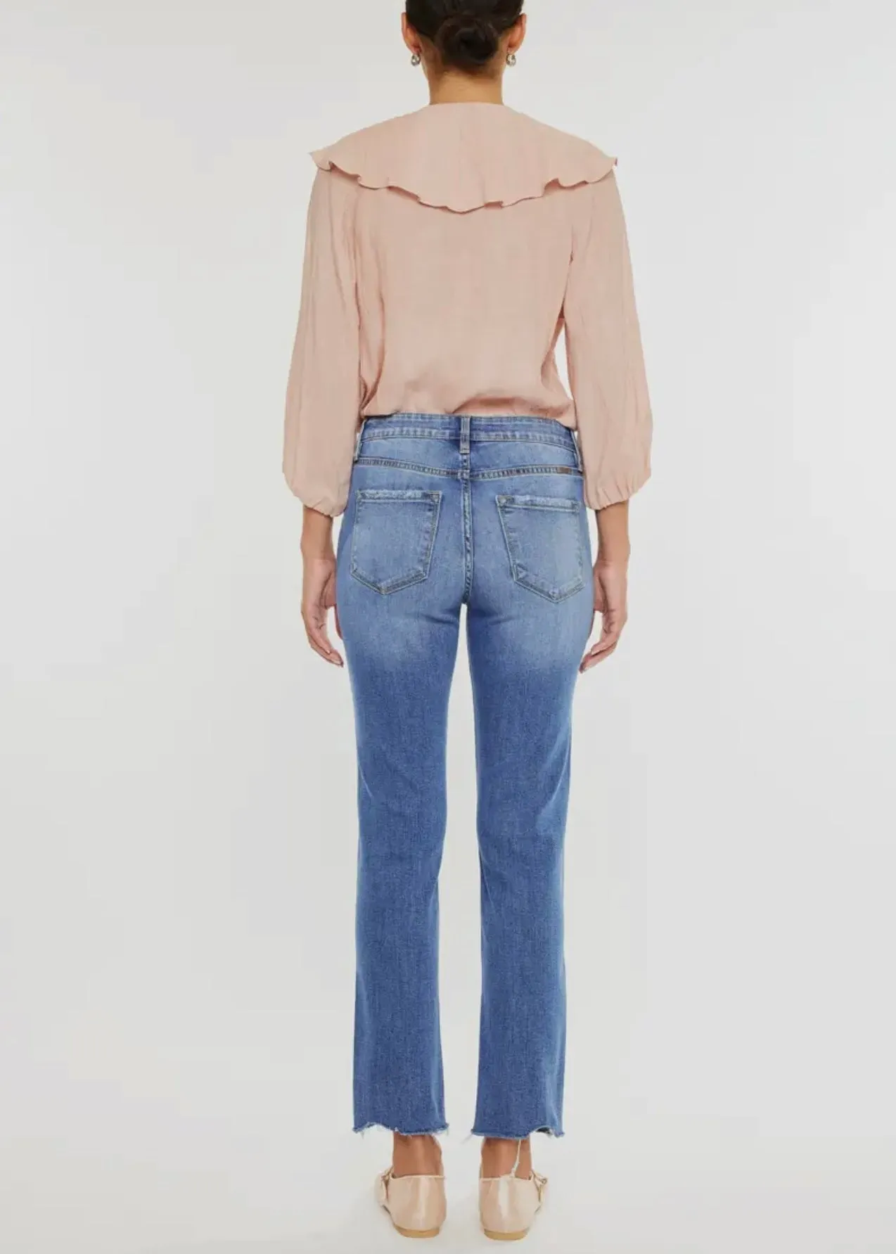 Greer High Rise Slim Straight Jeans