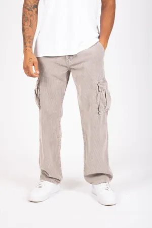 Grey Corduroy Utility Cargo