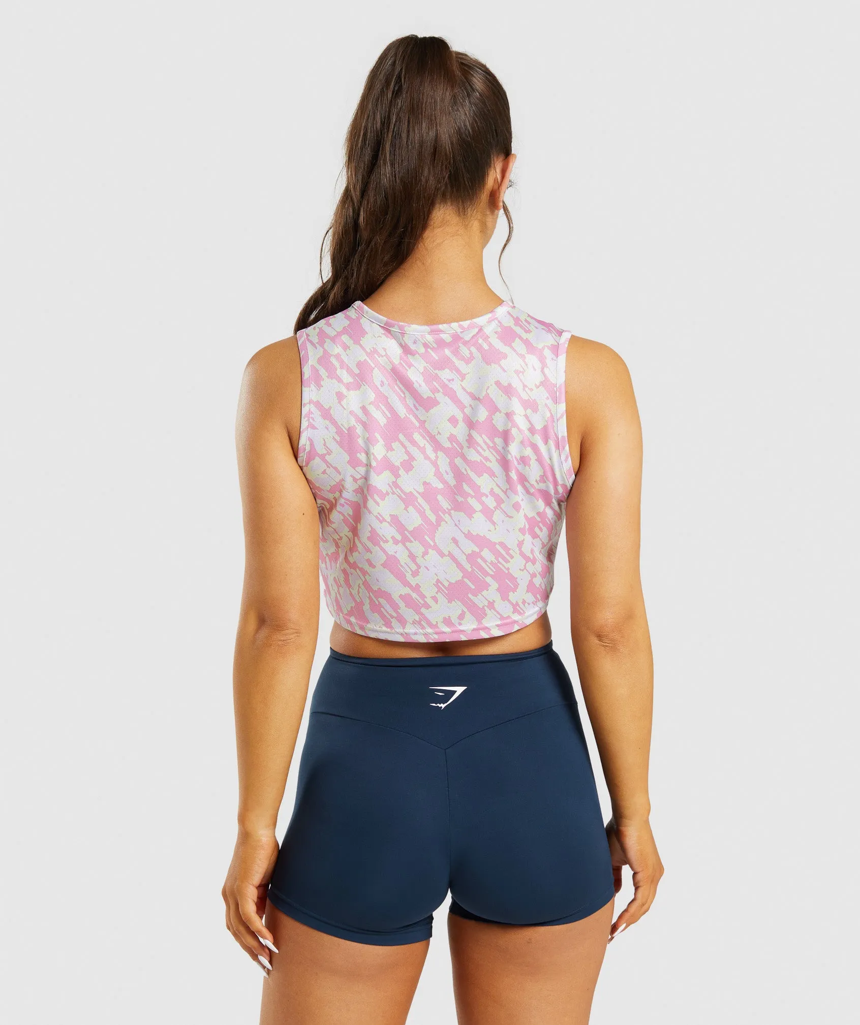 Gymshark Training Crop Tank - Pink Print