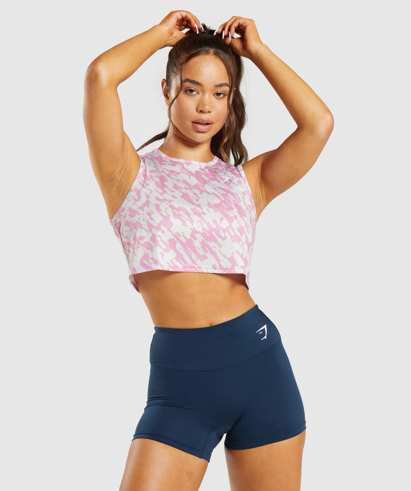 Gymshark Training Crop Tank - Pink Print