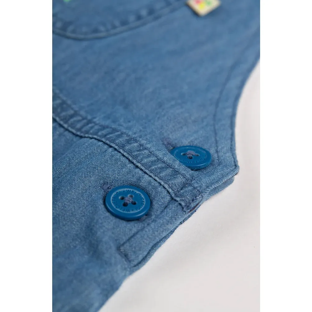 Hopscotch overalls- chambray/tractor