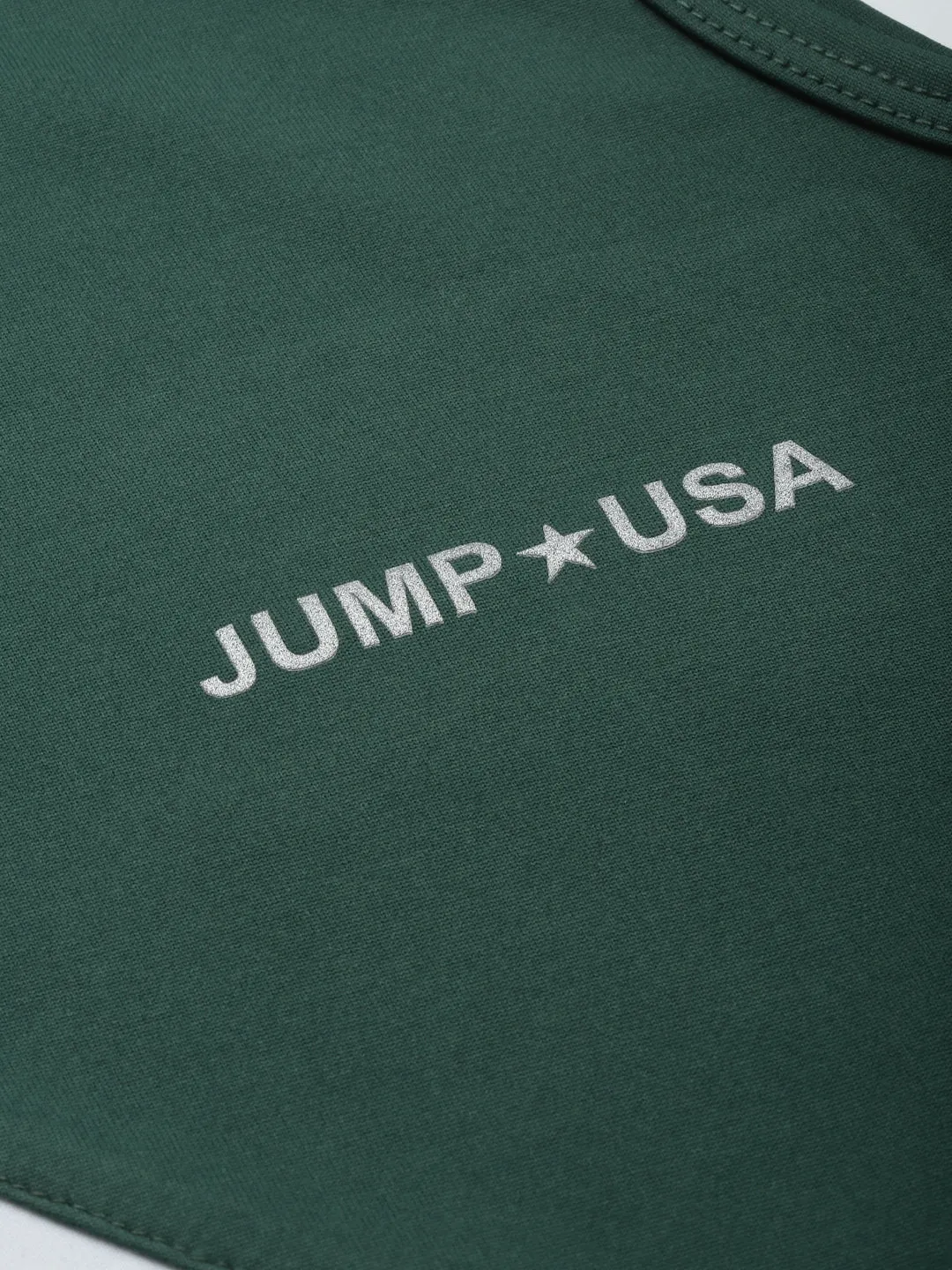 JUMP USA Women Green & White Tank T-shirt
