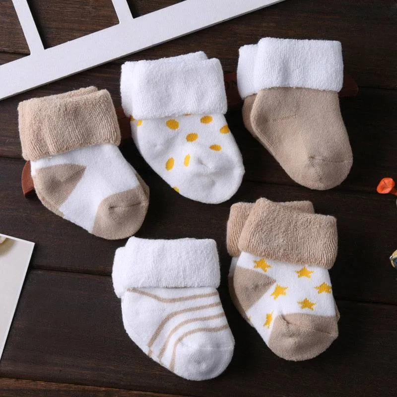 Kiddiezoom 5/6pair/lot unisex Non-Skid Baby Shoe Socks 0-12months Cotton baby boy girls meia infantil cheap stuff